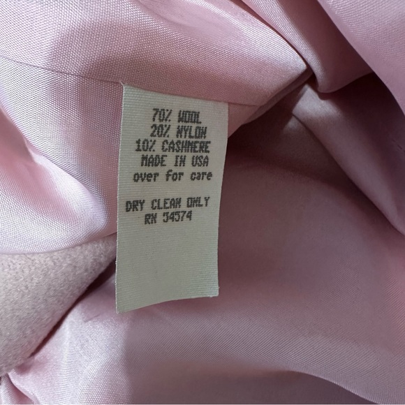 Abercrombie & Fitch Wool Cashmere Blazer Jacket Coat Pink Vintage Classic Large - Picture 4 of 6